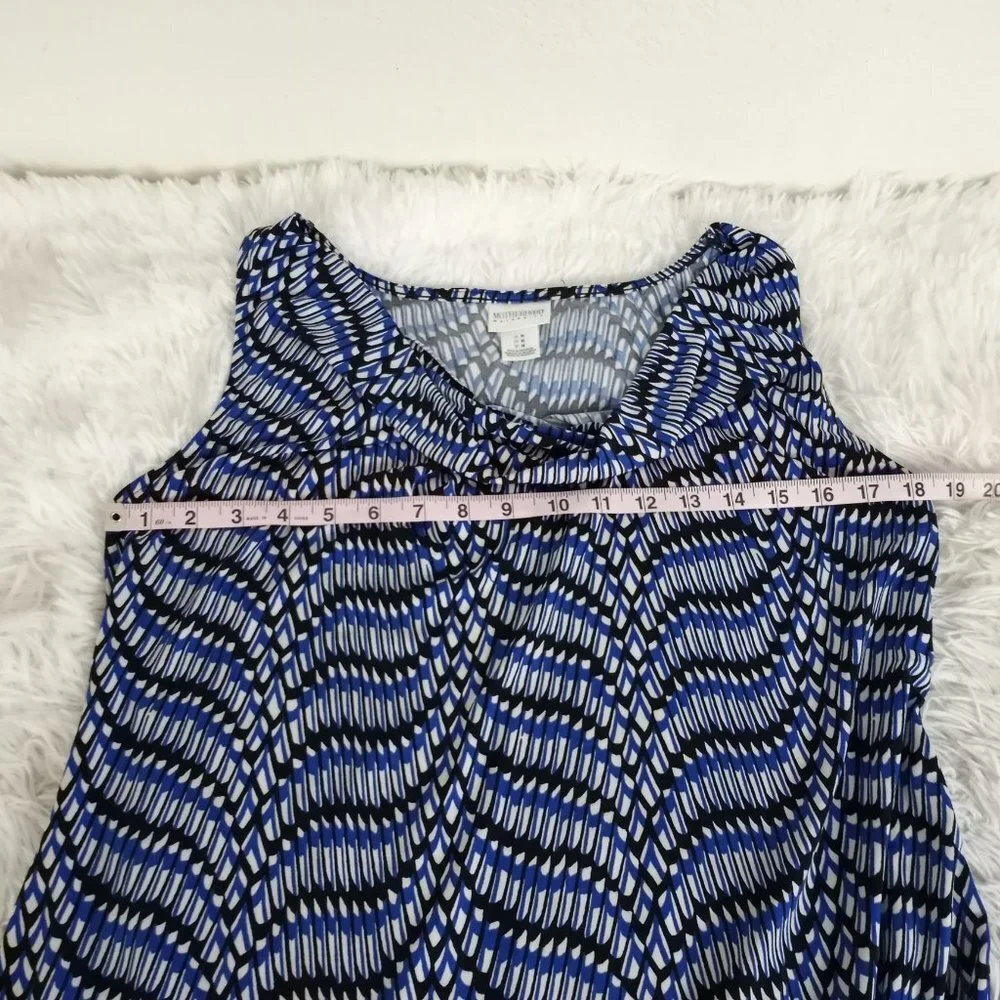 Motherhood Maternity Sleeveless Tunic Blouse Career Drape Neck M - Picture 6 of 6